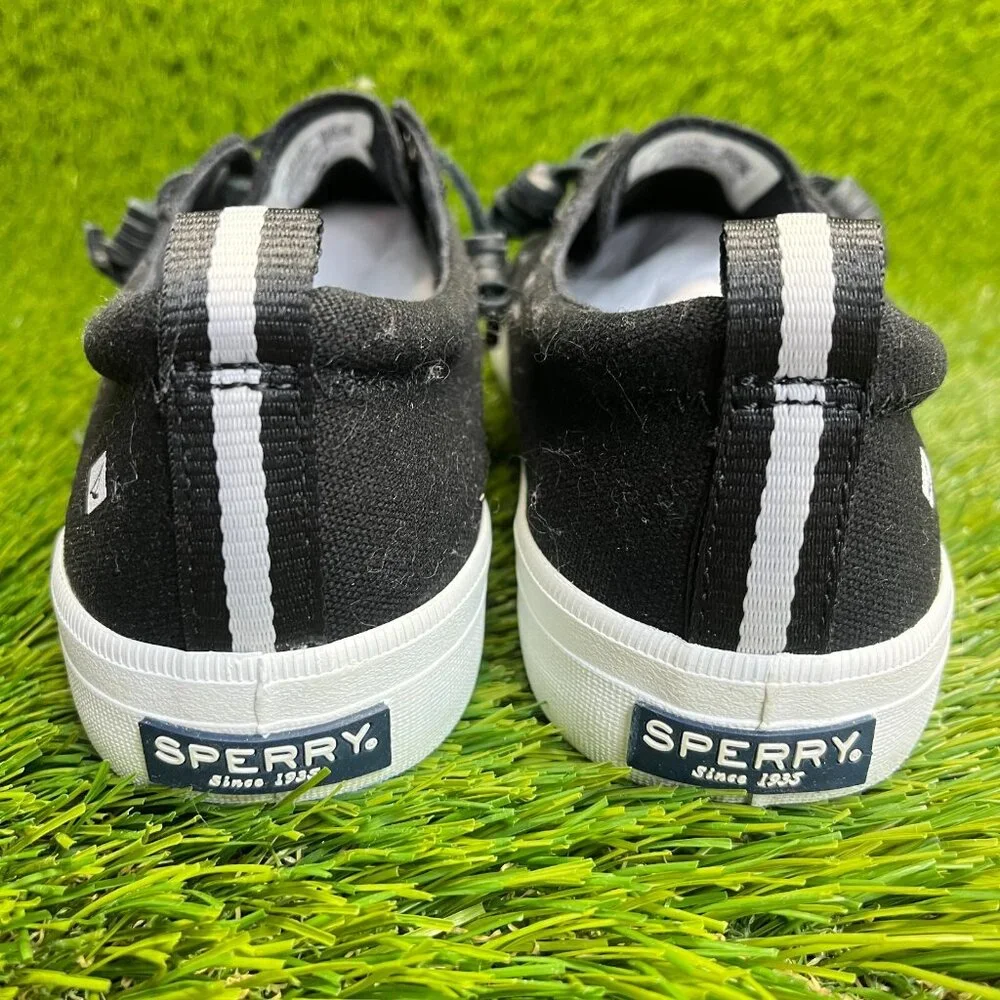 Sperry Crest Vibe Womens Size 8.5 Linen Black Casual Walking Shoes Sneakers_6